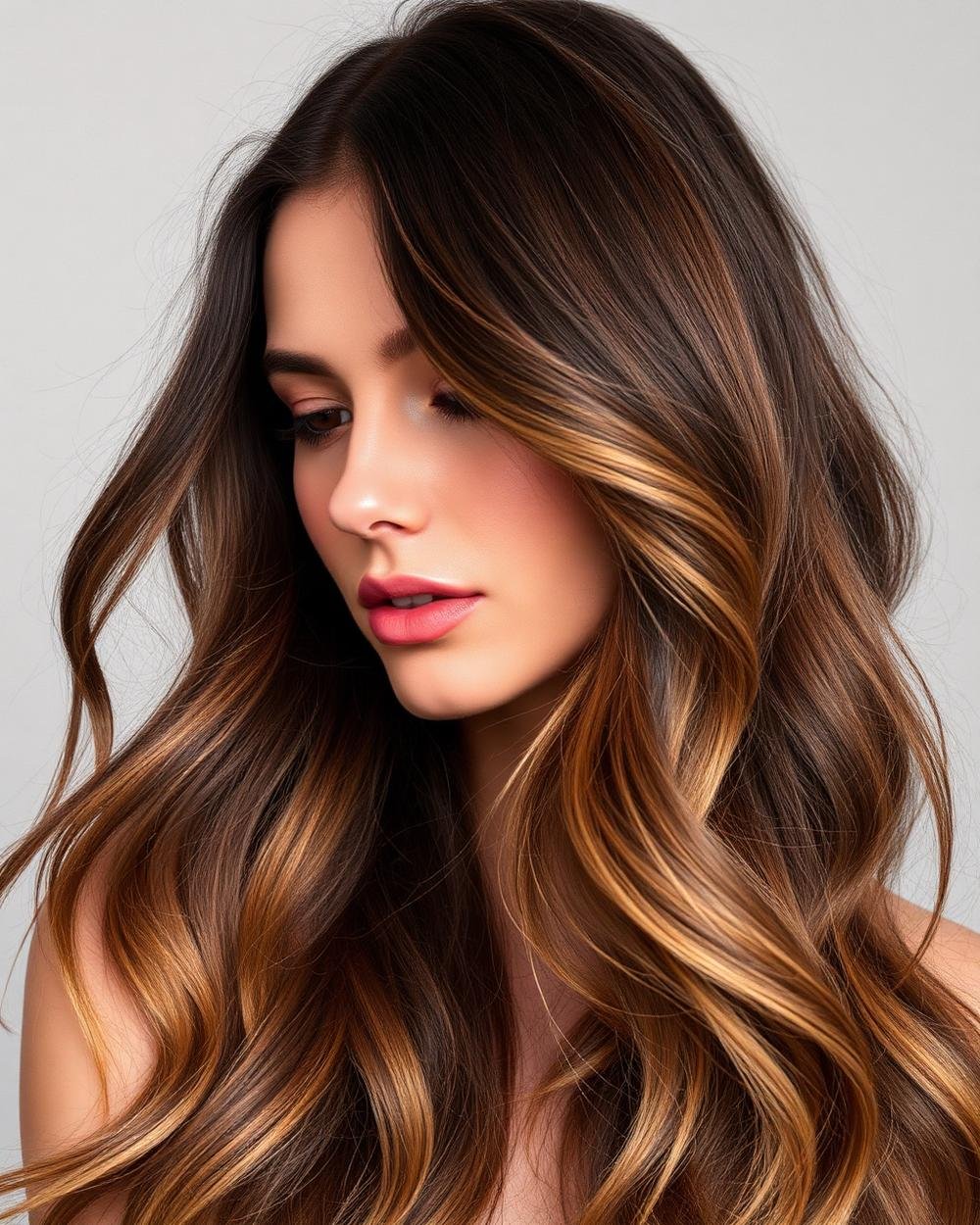 Balayage hair colour transformation
